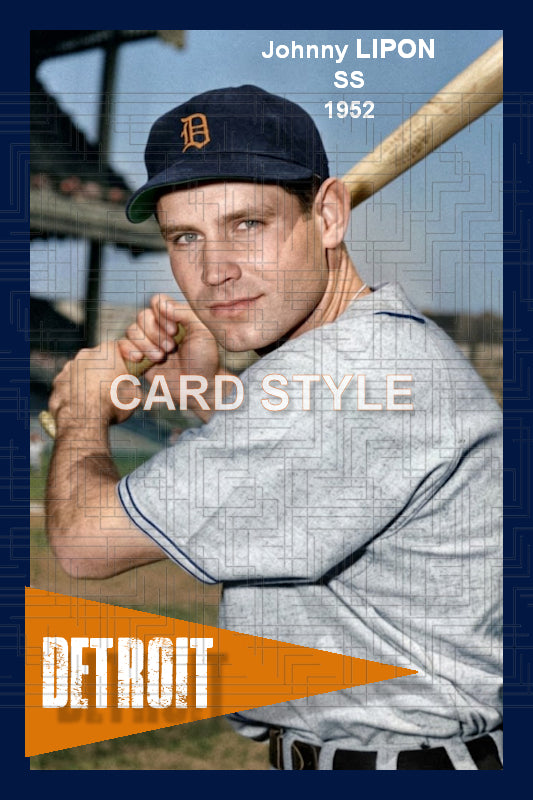 Johnny Lipon - 1952 Detroit Tigers - choose a size & style
