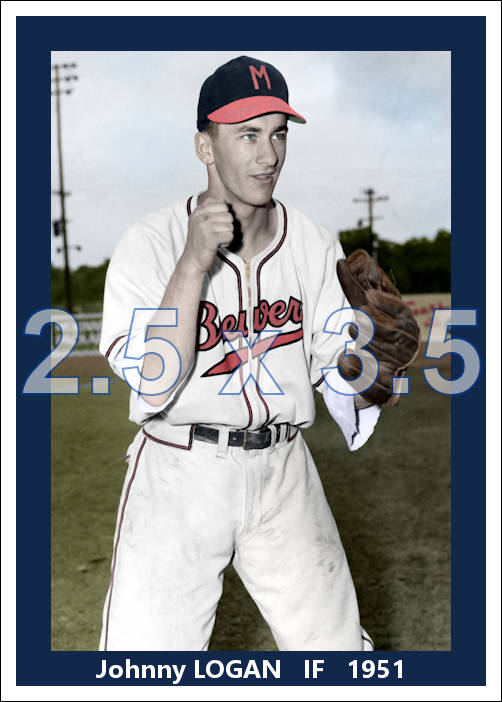 Johnny Logan - 1951 Milwaukee Brewers - choose a size & style