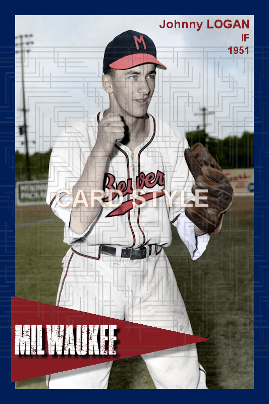 Johnny Logan - 1951 Milwaukee Brewers - choose a size & style