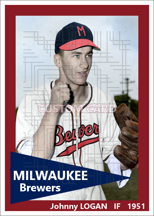 Johnny Logan - 1951 Milwaukee Brewers - choose a size & style