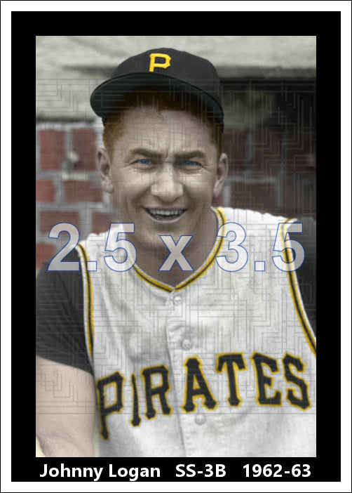 Johnny Logan - 1962-63 Pittsburgh Pirates - choose a size & style