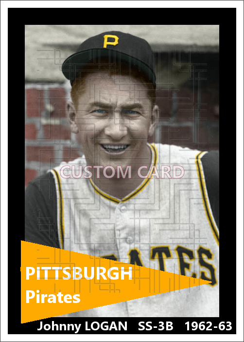 Johnny Logan - 1962-63 Pittsburgh Pirates - choose a size & style