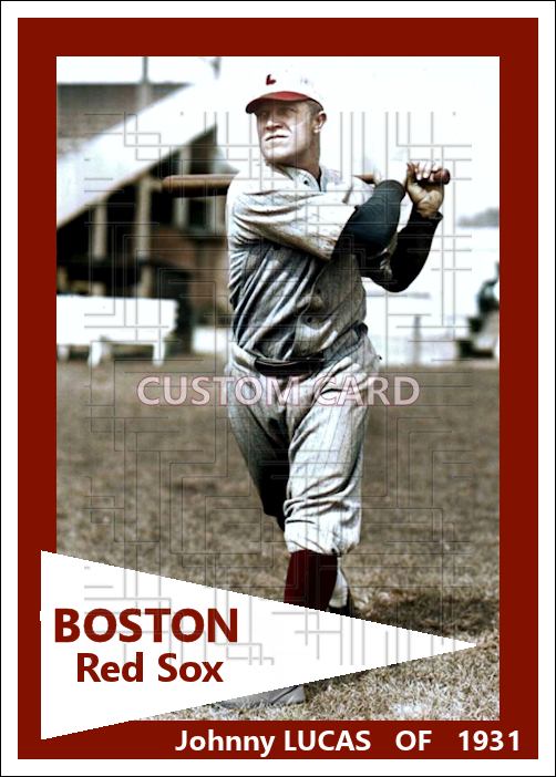 Johnny Lucas - 1931 Boston Red Sox - choose a size & style
