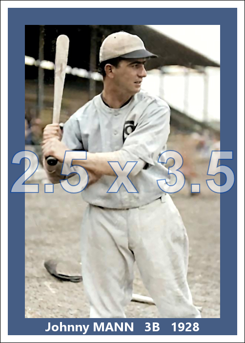 Johnny Mann - 1928 Chicago White Sox - choose a size & style