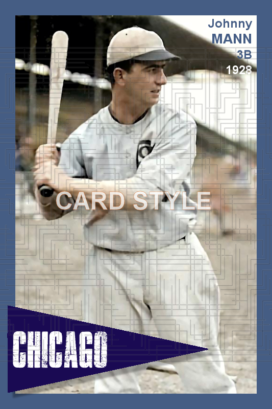 Johnny Mann - 1928 Chicago White Sox - choose a size & style