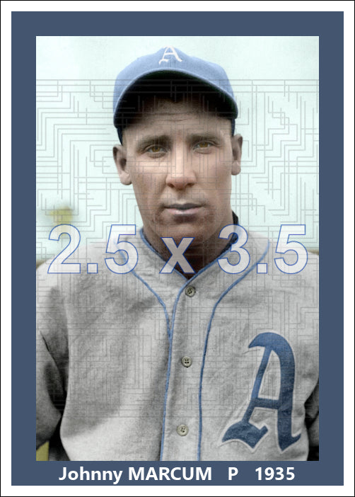 Johnny Marcum - 1935 Philadelphia Athletics - choose a size & style