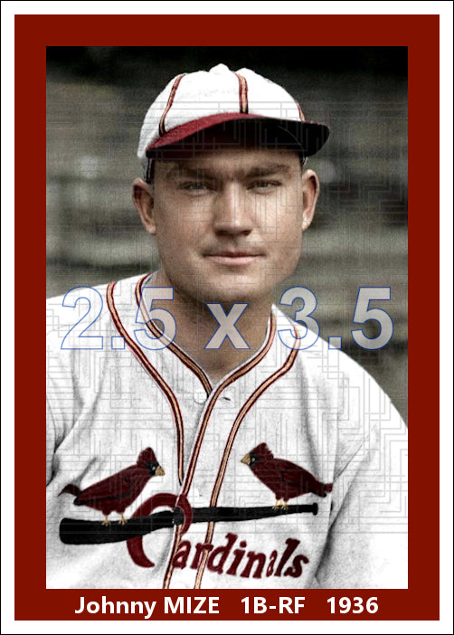 Johnny Mize - 1936 St. Louis Cardinals - choose a size & style