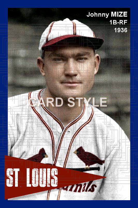 Johnny Mize - 1936 St. Louis Cardinals - choose a size & style