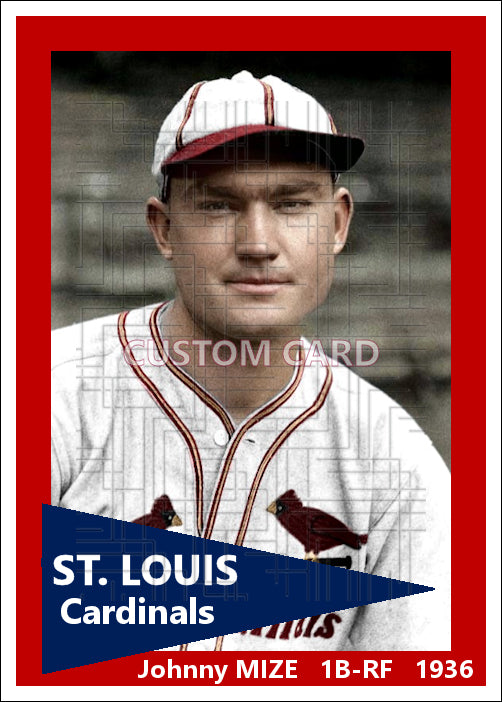 Johnny Mize - 1936 St. Louis Cardinals - choose a size & style