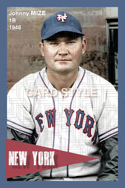 Johnny Mize - 1946 New York Giants - choose a size & style