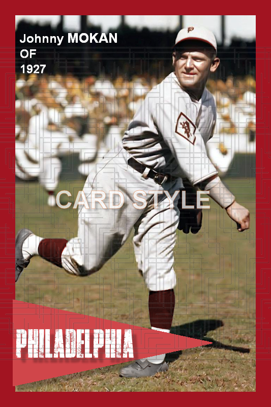Johnny Mokan - 1927 Philadelphia Phillies - choose a size & style