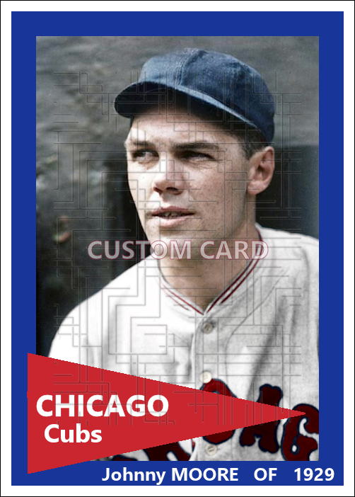 Johnny Moore - 1929 Chicago Cubs - choose a size & style
