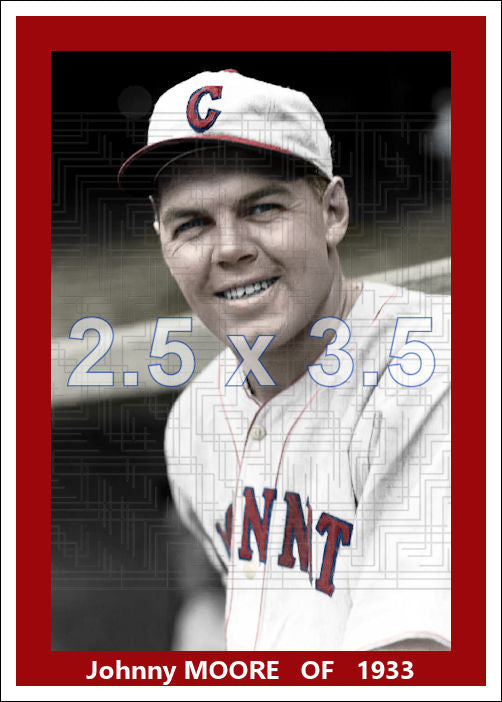 Johnny Moore - 1933 Cincinnati Reds - choose a size & style