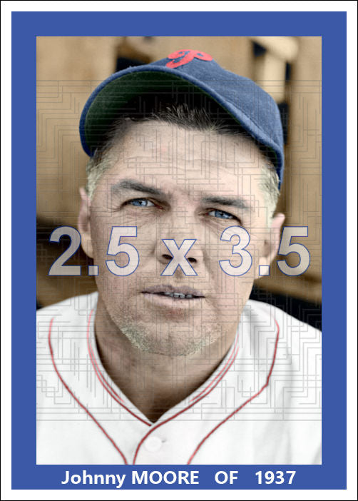 Johnny Moore - 1937 Philadelphia Phillies - choose a size & style