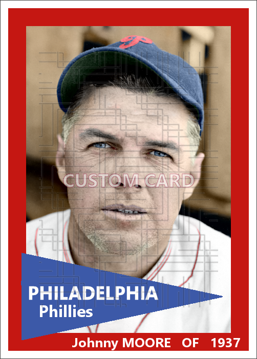 Johnny Moore - 1937 Philadelphia Phillies - choose a size & style