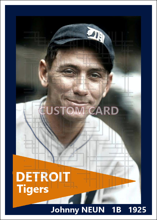 Johnny Neun - 1925 Detroit Tigers - choose a size & style