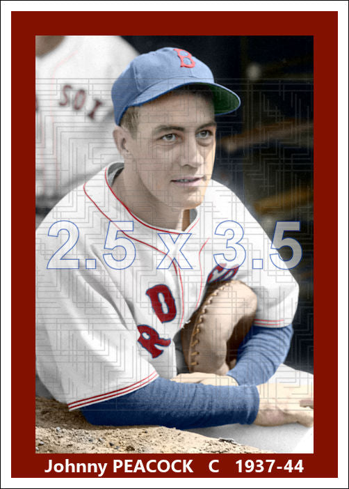 Johnny Peacock - 1937-44 Boston Red Sox - choose a size & style