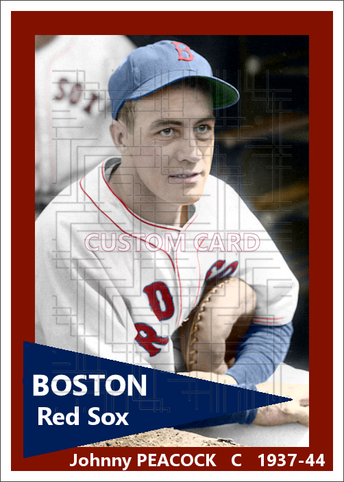 Johnny Peacock - 1937-44 Boston Red Sox - choose a size & style