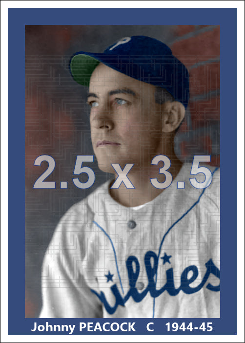 Johnny Peacock - 1944-45 Philadelphia Phillies - choose a size & style