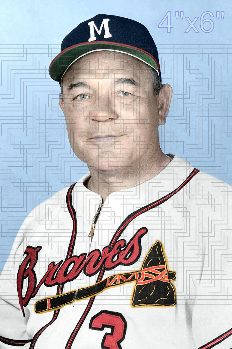Johnny Riddle - 1957 Milwaukee Braves - choose a size & style