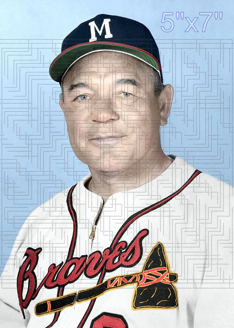 Johnny Riddle - 1957 Milwaukee Braves - choose a size & style