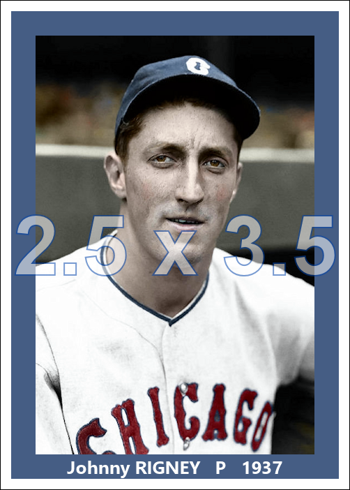 Johnny Rigney - 1937 Chicago White Sox - choose a size & style