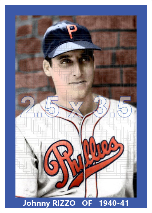 Johnny Rizzo - 1940-41 Philadelphia Phillies - choose a size & style