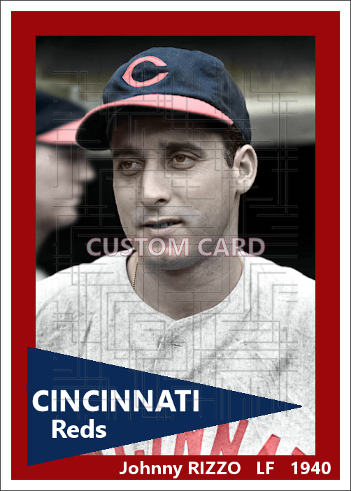 Johnny Rizzo - 1940 Cincinnati Reds - choose a size & style