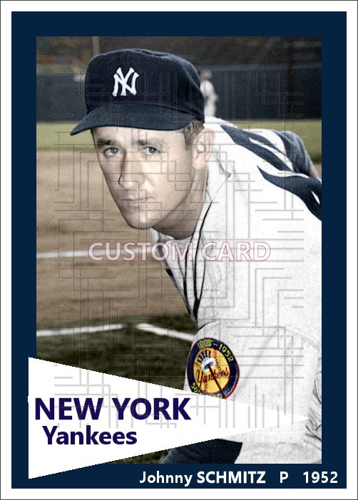 Johnny Schmitz - 1952 New York Yankees - choose a size & style