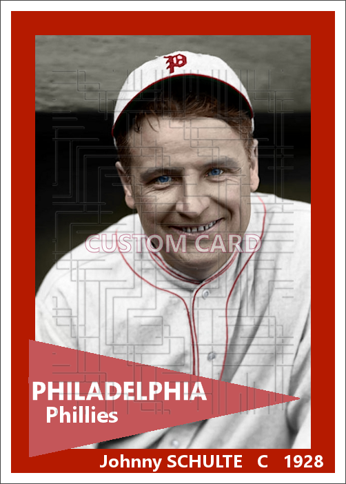 Johnny Schulte - 1928 Philadelphia Phillies - choose a size & style