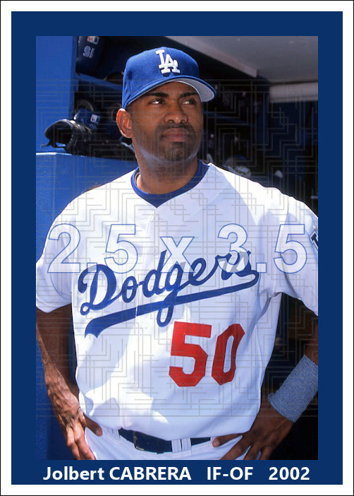 Jolbert Cabrera - 2002 Los Angeles Dodgers - choose a size & style