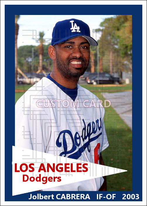 Jolbert Cabrera - 2003 Los Angeles Dodgers - choose a size & style