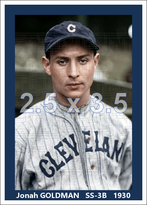 Jonah Goldman - 1930 Cleveland Indians - choose a size & style