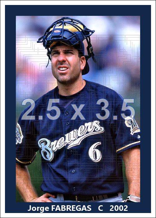 Jorge Fabregas - 2002 Milwaukee Brewers - choose a size & style