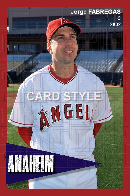 Jorge Fabregas - 2002 Anaheim Angels - choose a size & style