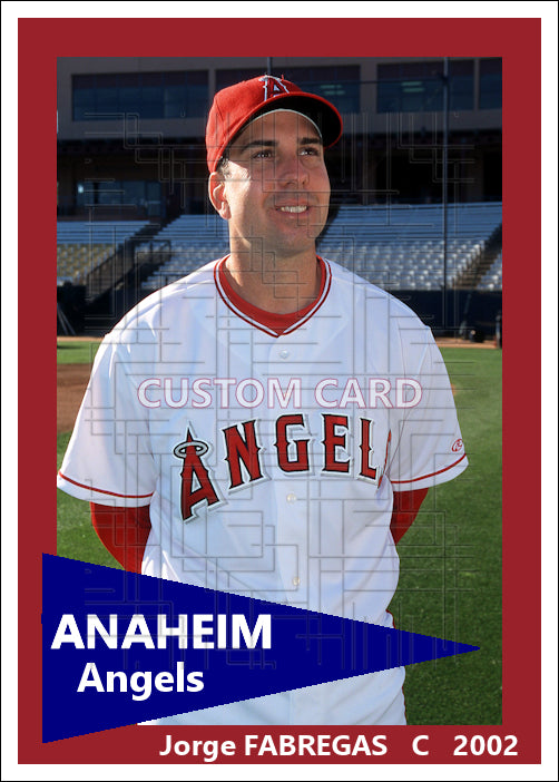 Jorge Fabregas - 2002 Anaheim Angels - choose a size & style