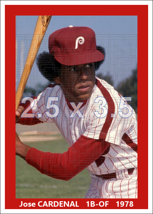 Jose Cardenal - 1978 Philadelphia Phillies - choose a size & style