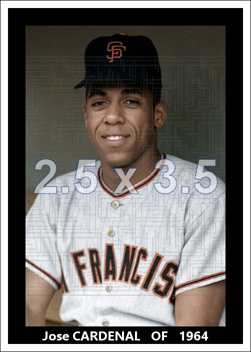 Jose Cardenal - 1964 San Francisco Giants - choose a size & style