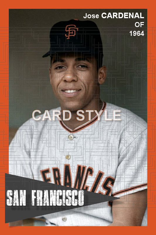 Jose Cardenal - 1964 San Francisco Giants - choose a size & style