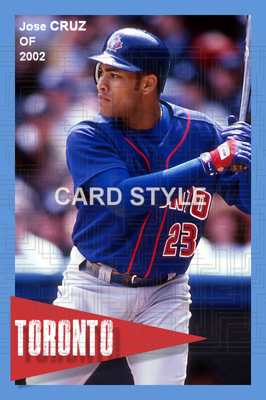 Jose Cruz - 2002 Toronto Blue Jays - choose a size & style
