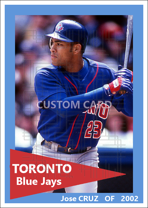 Jose Cruz - 2002 Toronto Blue Jays - choose a size & style