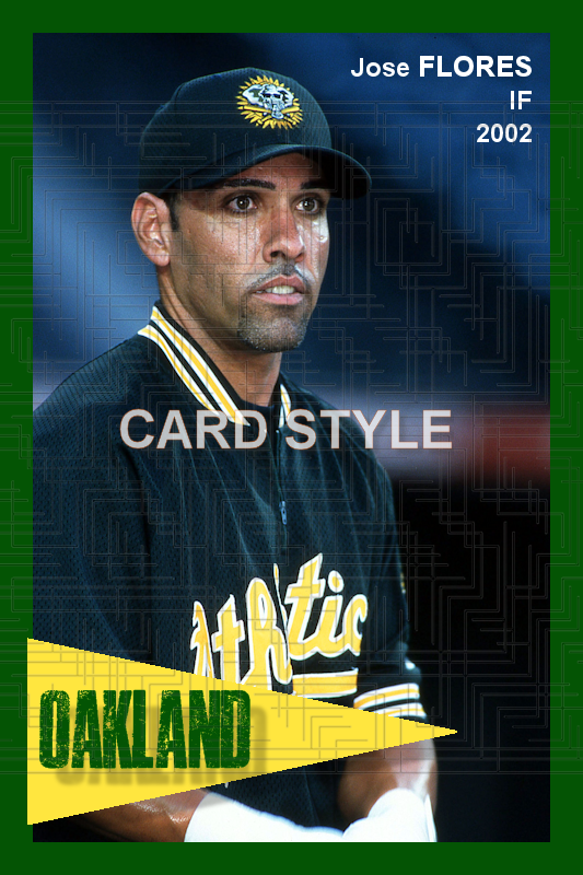 Jose Flores - 2002 Oakland Athletics - pose A - choose a size & style