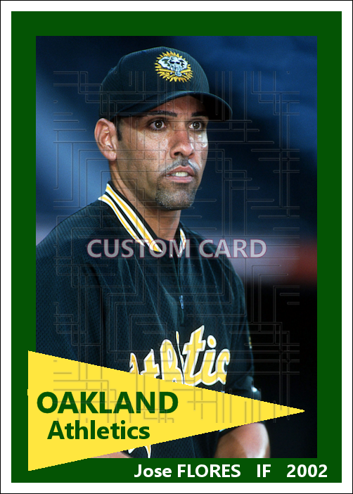 Jose Flores - 2002 Oakland Athletics - pose A - choose a size & style
