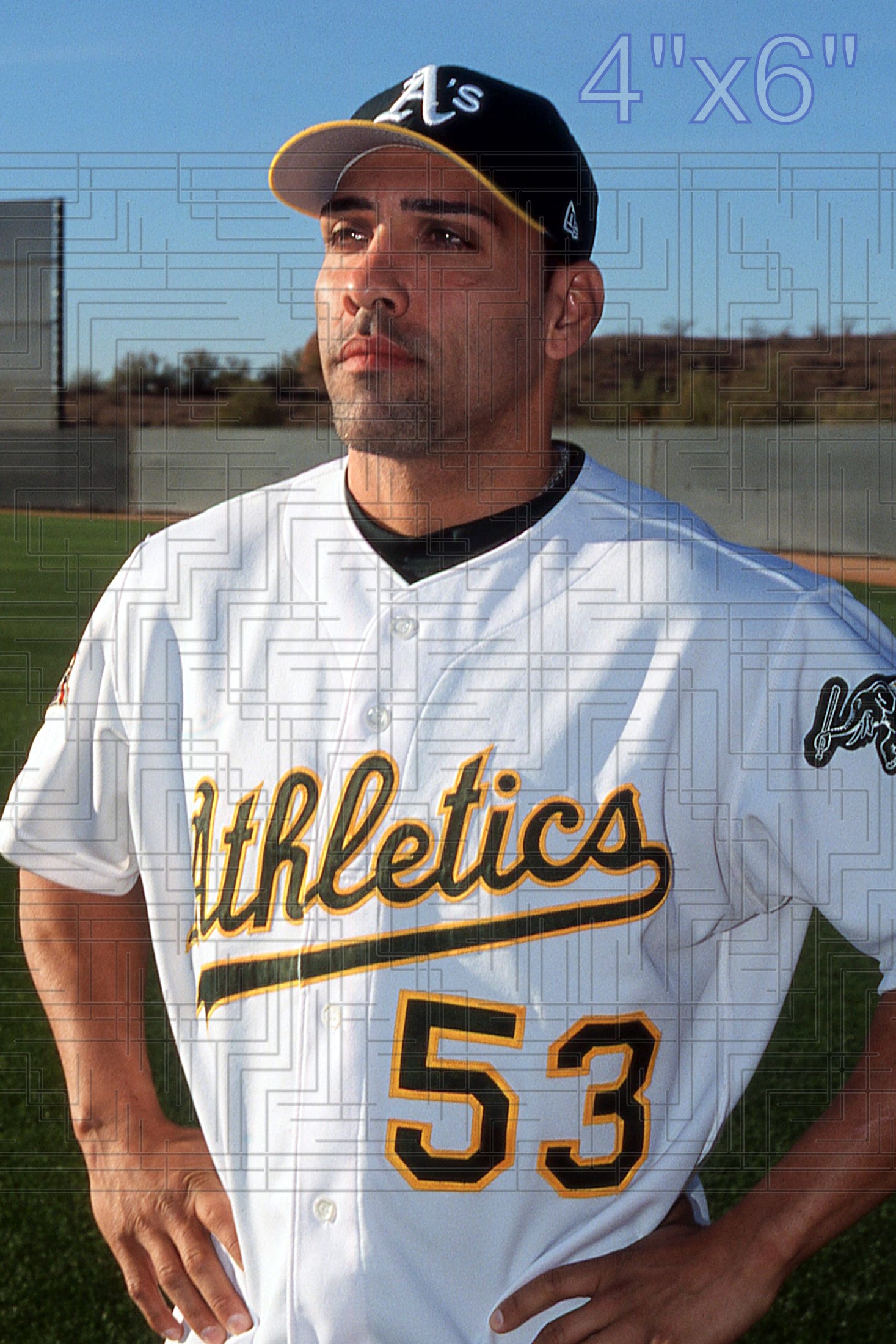 Jose Flores - 2002 Oakland Athletics - pose B - choose a size & style