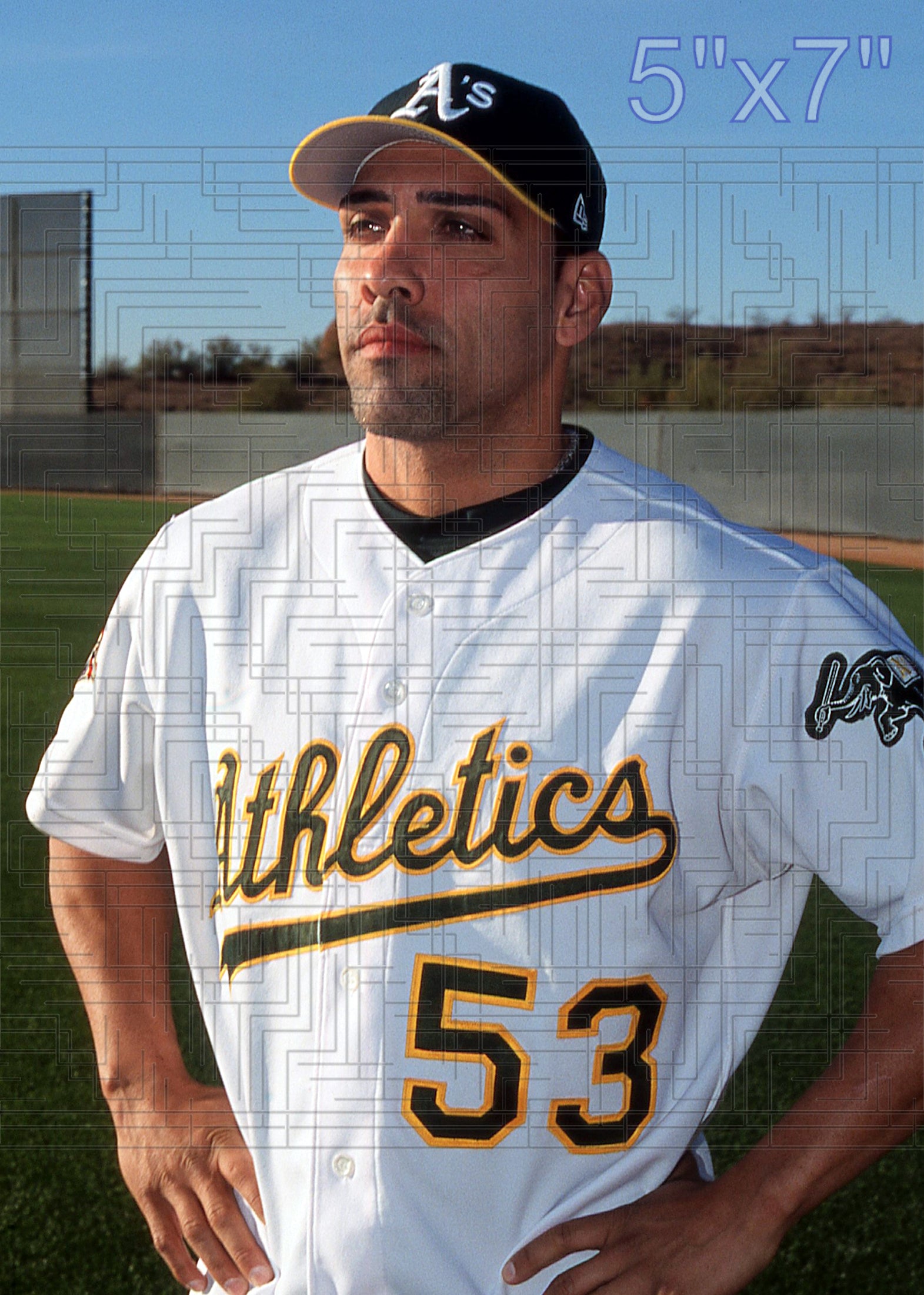 Jose Flores - 2002 Oakland Athletics - pose B - choose a size & style