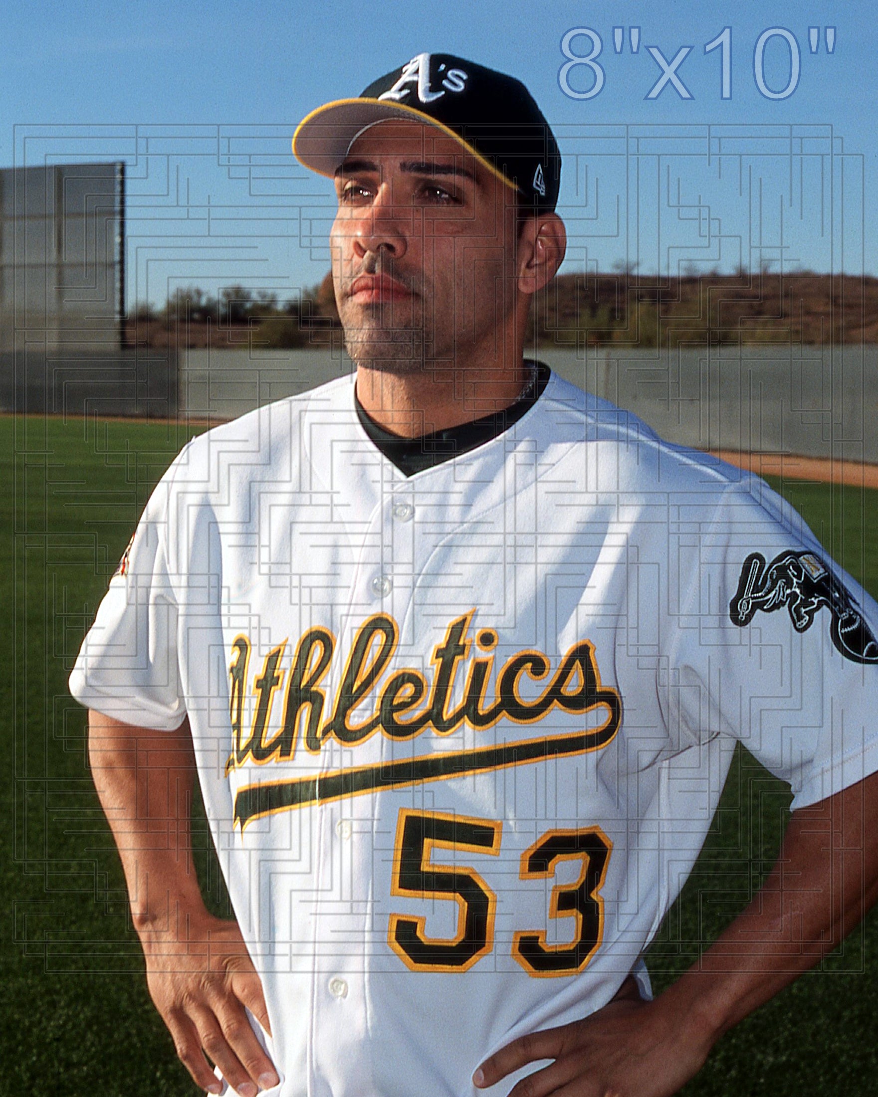 Jose Flores - 2002 Oakland Athletics - pose B - choose a size & style