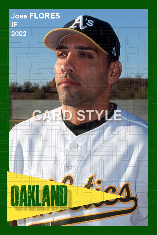 Jose Flores - 2002 Oakland Athletics - pose B - choose a size & style