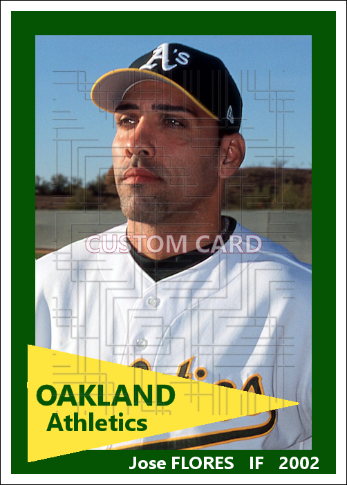 Jose Flores - 2002 Oakland Athletics - pose B - choose a size & style