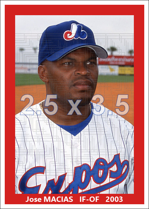 Jose Macias - 2003 Montreal Expos - choose a size & style