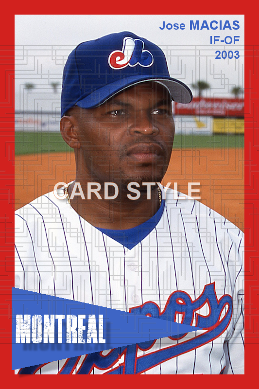 Jose Macias - 2003 Montreal Expos - choose a size & style
